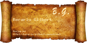 Berariu Gilbert névjegykártya